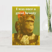 Funny Chimp Greetings Card Karte (Vorderseite)