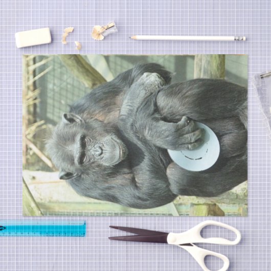 FUNNY CHIMP SEIDENPAPIER (Handwerk)