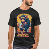 Funny Chimp Toilette Spaß T-Shirt (Vorderseite)