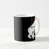 Funny Chimpanzee Animal Lover Weihnachtsmannmütze Kaffeetasse (VorderseiteRechts)
