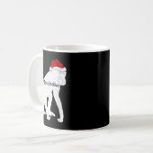 Funny Chimpanzee Animal Lover Weihnachtsmannmütze Kaffeetasse (Vorderseite Links)