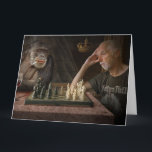 FUNNY CHIMPANZEE FRIEND BIRTHDAY CARD FÜR IHN KARTE<br><div class="desc">LASS DIE GUTE ZEITROLLE. GLÜCKLICH BIRTHDAY CARD.</div>