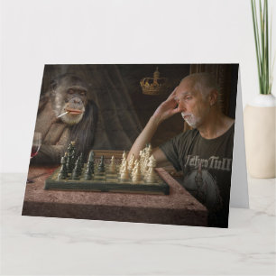 FUNNY CHIMPANZEE FRIEND BIRTHDAY CARD FÜR IHN KARTE