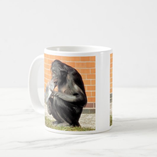 FUNNY CHIMPANZEE KAFFEETASSE (Vorderseite Links)
