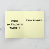 Funny Chimpanzee über dem Hügel Geburtstag Karte (Innenseite)