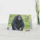 Funny Chimpanzee Vatertag Card Karte (Vorderseite)