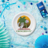 Funny Chinchilla Chinchillin' Pappteller (Party)