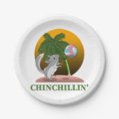 Funny Chinchilla Chinchillin' Pappteller (Vorderseite)