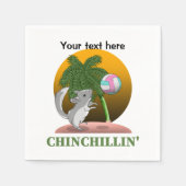 Funny Chinchilla Chinchillin' Serviette (Vorderseite)