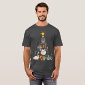 Funny Chinchilla Christmas Tree T-Shirt (Vorne ganz)