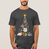 Funny Chinchilla Christmas Tree T-Shirt (Vorderseite)