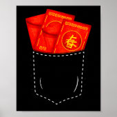 Funny Chinese New Year Fake Cket Red Envelopes Luc Poster (Vorne)