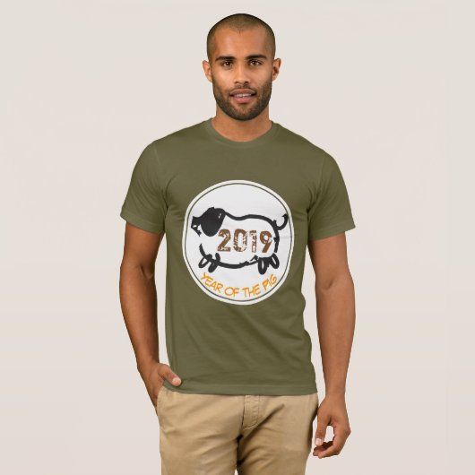 Funny Chinese Pig custom Year Zodiac Men T-Shirt (Vorne ganz)
