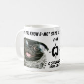 Funny Chinese Pug Puppy Dog Compass Riddle Thesis Kaffeetasse (Vorderseite Links)