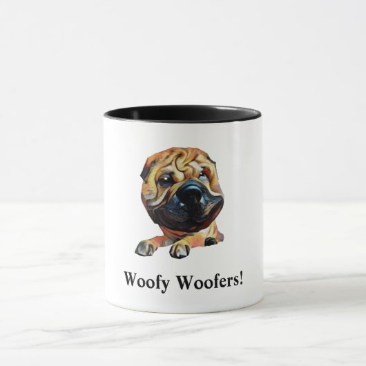 Funny Chinese Shar Pei Dog Tasse (Zentrum)