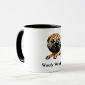 Funny Chinese Shar Pei Dog Tasse (Vorderseite Links)