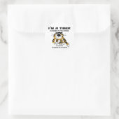Funny Chinese Zodiac Tiger Geschenk Runder Aufkleber (Tasche)