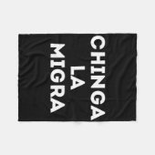 Funny Chinga La Migra Mexican Border Patrol Resist Fleecedecke (Vorderseite (Horizontal))