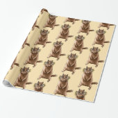 Funny Chipmunk Eichhörrel Geek Animal Art Geschenkpapier (Ungerollt)