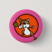 FUNNY CHIPMUNK ROUND BUTTON (Vorderseite)