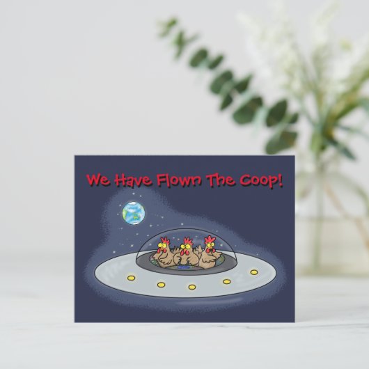 Funny Chips haben wir Adressenänderung verschoben Postkarte (Stehend Vorderseite)