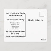 Funny Chips haben wir Adressenänderung verschoben Postkarte (Rückseite)