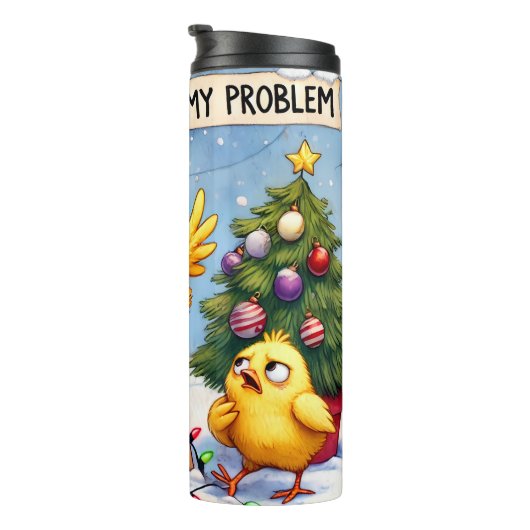 Funny Chips nicht mein Problem Thermosbecher (Nach rechts gedreht)