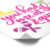 Funny Chips und Queso mexikanisches Party Dekor Poster (Ecke)