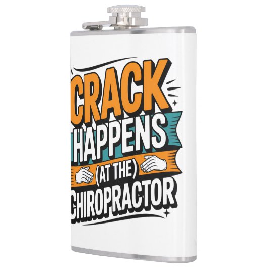 Funny Chiropracic Zitate Spine Crack Spaß Flachmann (Links)