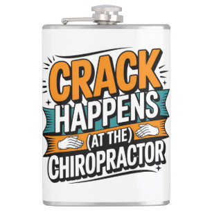 Funny Chiropracic Zitate Spine Crack Spaß Flachmann