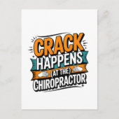 Funny Chiropracic Zitate Spine Crack Spaß Postkarte (Vorderseite)