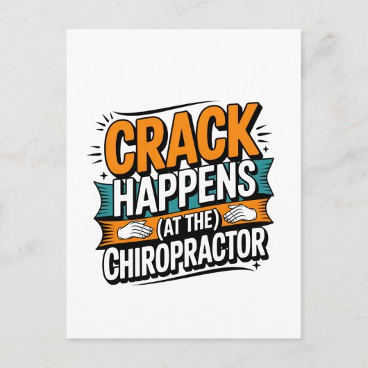 Funny Chiropracic Zitate Spine Crack Spaß Postkarte (Vorderseite)
