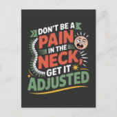 Funny Chiropractic Spine Care Quote Postkarte (Vorderseite)