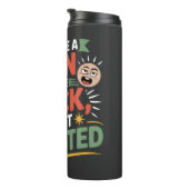 Funny Chiropractic Spine Care Quote Thermosbecher (Nach rechts gedreht)