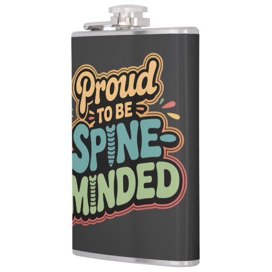 Funny Chiropractor gibt Spieß für Gesundheit Flachmann (Links)