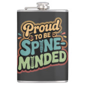 Funny Chiropractor gibt Spieß für Gesundheit Flachmann (Vorderseite)