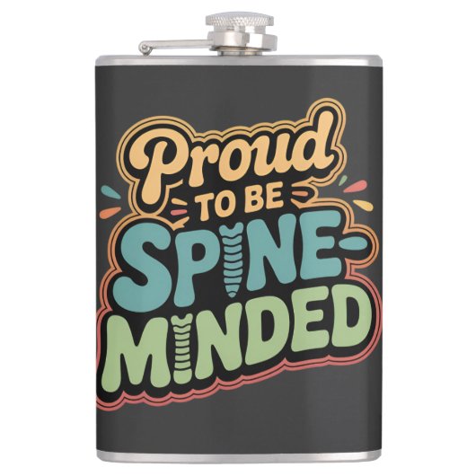 Funny Chiropractor gibt Spieß für Gesundheit Flachmann (Vorderseite)