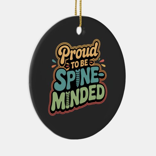 Funny Chiropractor gibt Spieß für Gesundheit Keramik Ornament (Rechts)