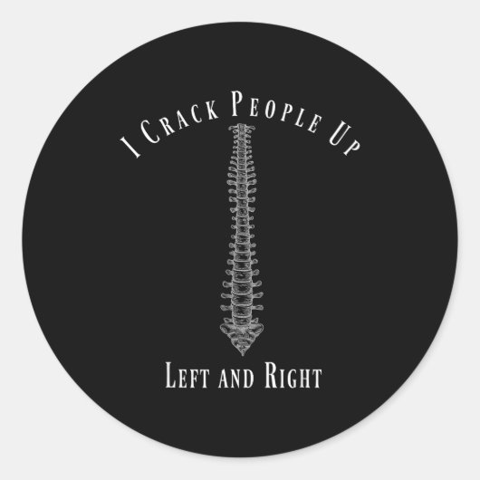 Funny Chiropractor Occupation Gift T- Shirt Runder Aufkleber (Vorderseite)