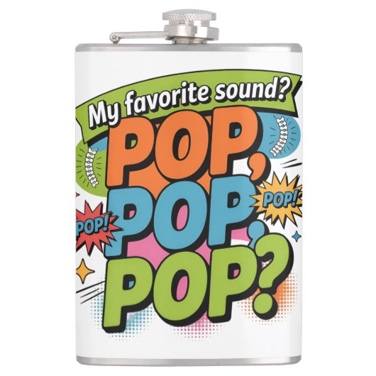 Funny Chiropractor Pop Sound Gift Flachmann (Vorderseite)