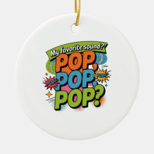 Funny Chiropractor Pop Sound Gift Keramik Ornament