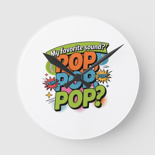 Funny Chiropractor Pop Sound Gift Runde Wanduhr (Vorderseite)