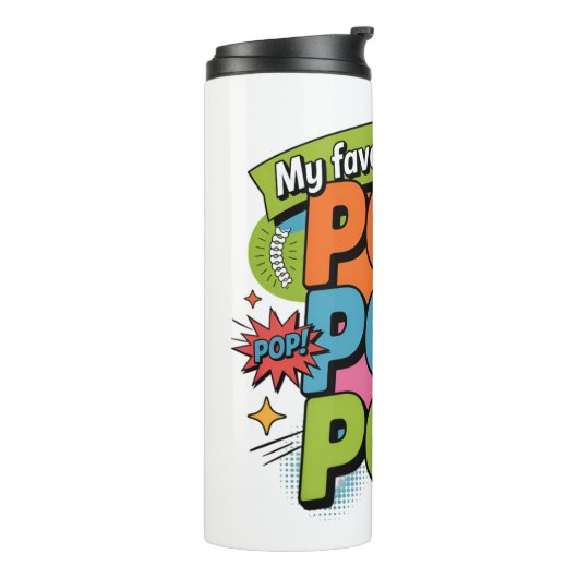 Funny Chiropractor Pop Sound Gift Thermosbecher (Nach links gedreht)