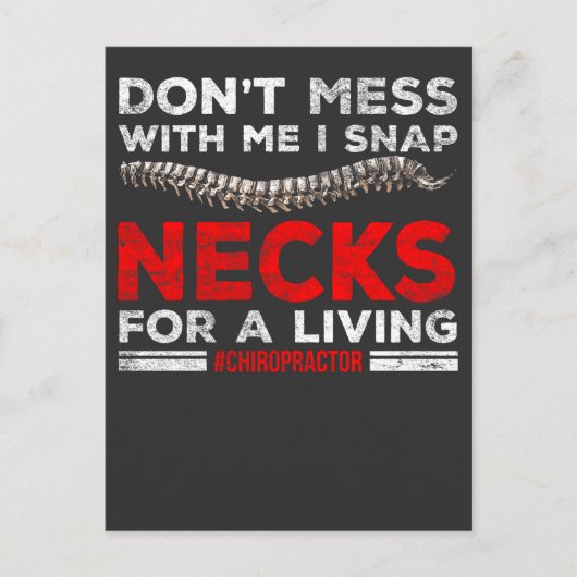 Funny Chiropractor Zitat Chiropraktische Break Kno Postkarte (Vorderseite)