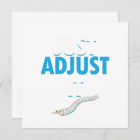 Funny Chiropraktor einfach nur passen es Wirbelsäu Einladung (Vorne/Hinten)