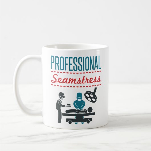 Funny Chirurg "Beruflich Seamstress" Operation Kaffeetasse (Links)