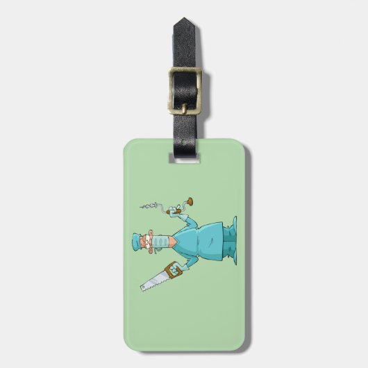 Funny Chirurg Cartoon Unglaublich witzig Medizin S Gepäckanhänger (Vorderseite vertikal)