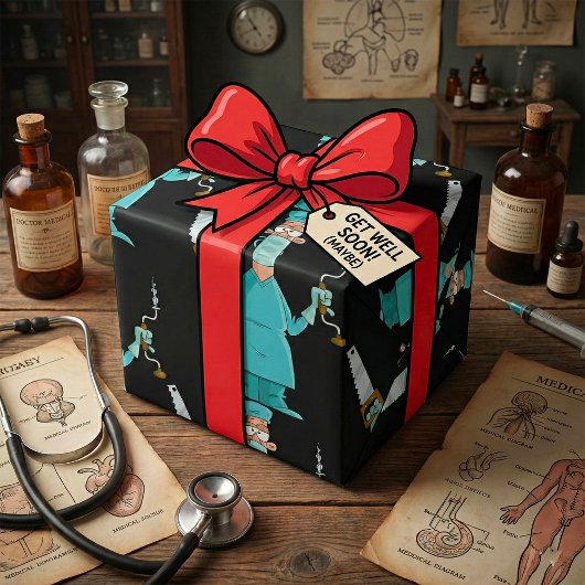 Funny Chirurg Cartoon Unglaublich witzig Medizin S Geschenkpapier