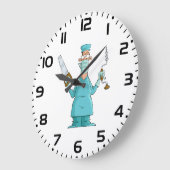 Funny Chirurg Cartoon Unglaublich witzig Medizin S Große Wanduhr (Winkel)