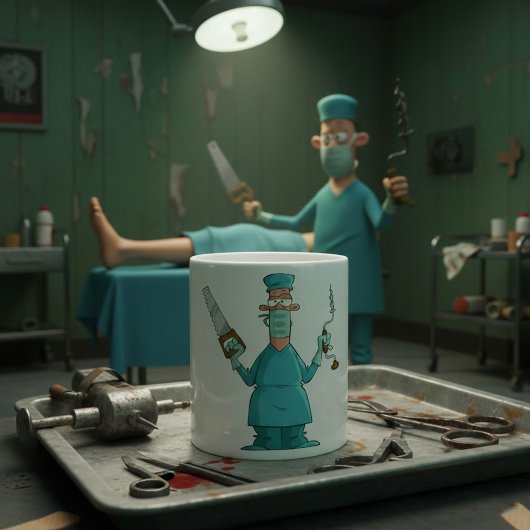 Funny Chirurg Cartoon Unglaublich witzig Medizin S Kaffeetasse